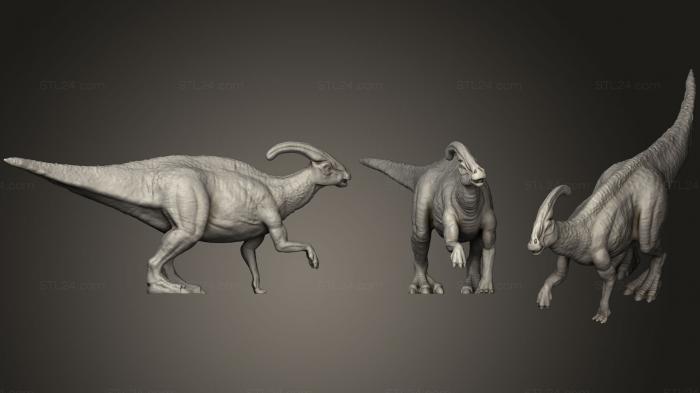 Статуэтки животных (Паразауролоф, STKJ_1254) 3D модель для ЧПУ станка